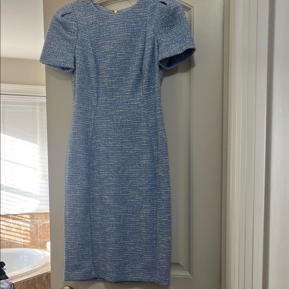 Elegant tweed Blue Women's Dress